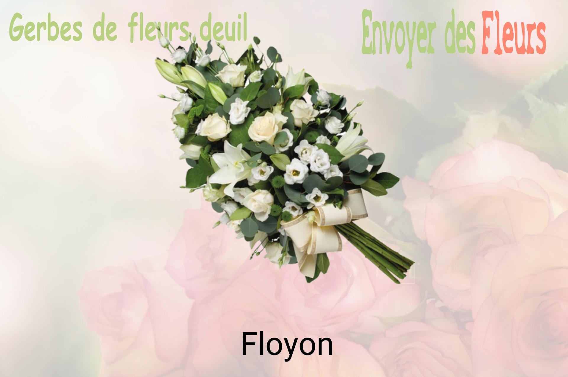 Gerbe de fleurs de deuil livrée à Floyon